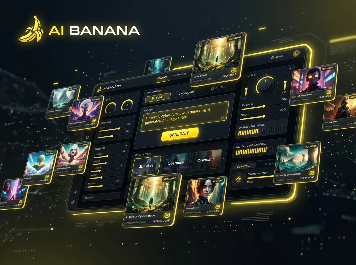 AI Banana Nano Banana 2.1 generated hero command center example